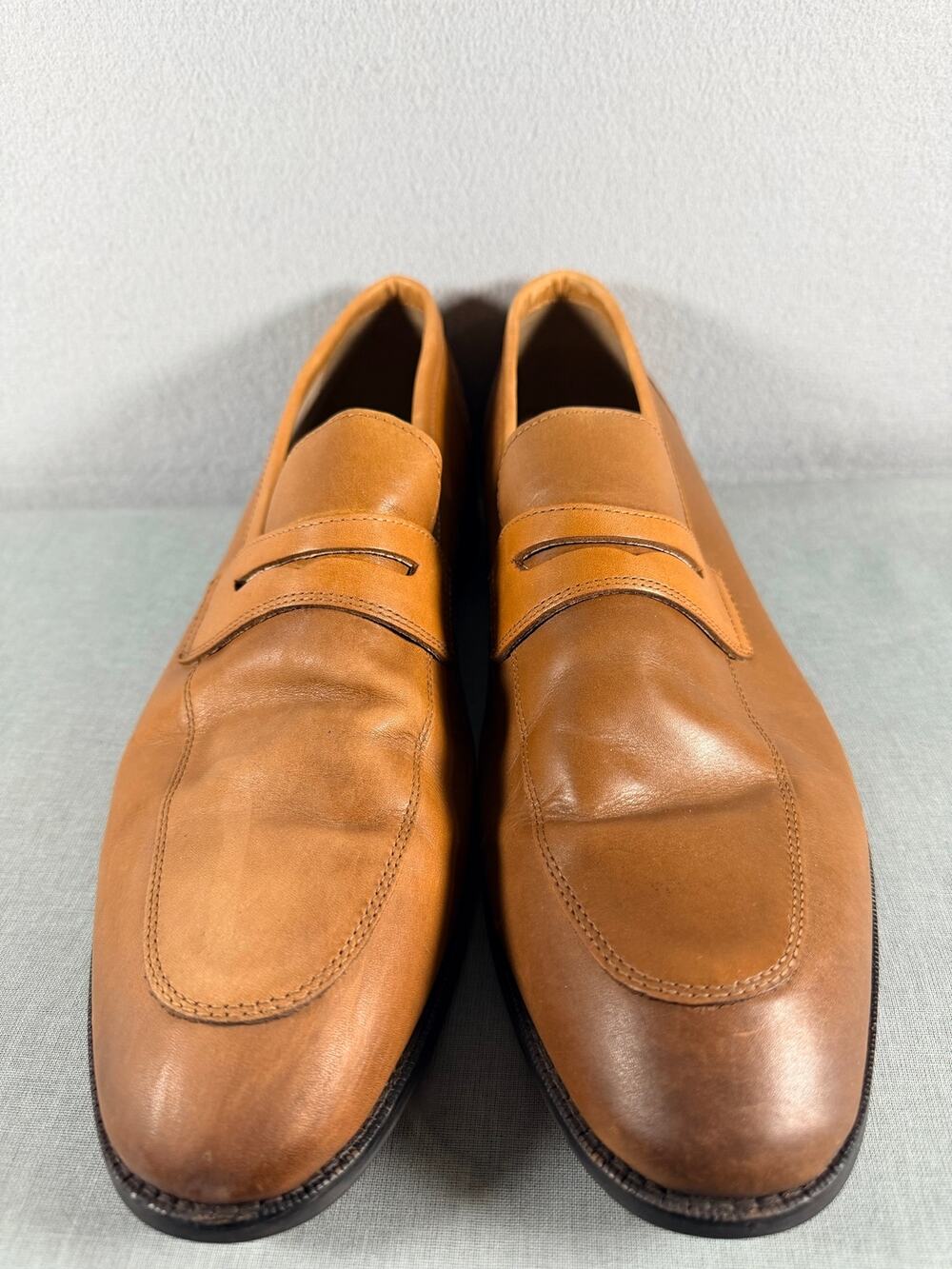 Joseph Abboud Tan Leather Penny Loafers Men’s 12